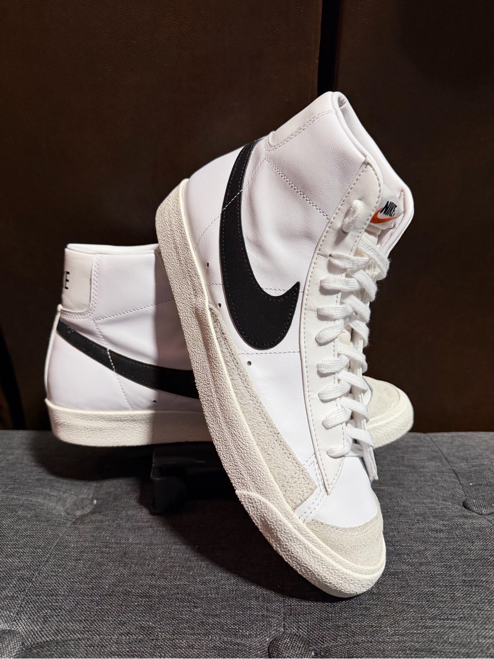 Nike Blazer Mid '77 Vintage White Black Sneakers size 11.5